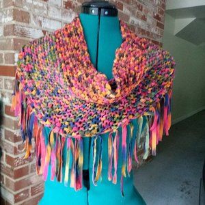 Infinity Rainbow Knit Scarf